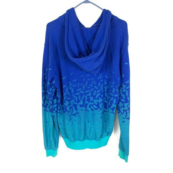 Diesel Blue Graphic Print Hoodie Sweater Jacket M - Picture 2 of 10
